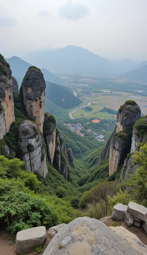 ultra high resolution),(World Heritage Site with the best views),8k,As the rural landscape unfolds、How many mountains of rocks stand tall like white limestone towers Guilin、China々、The rural landscape is wonderful,,it feels like art。