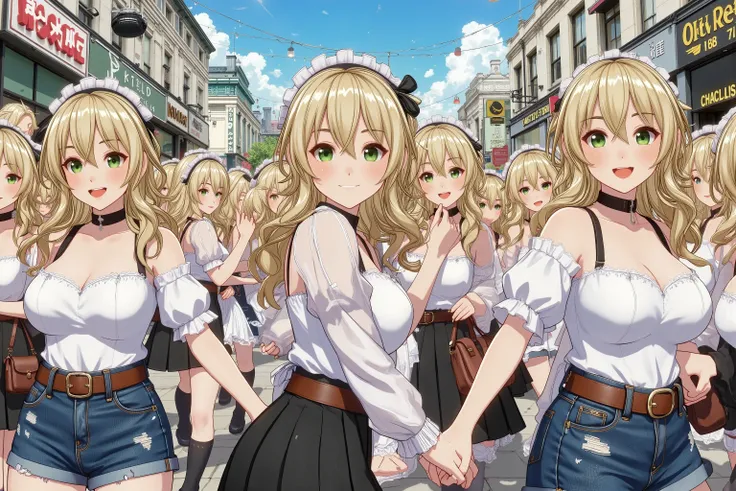 (((Myself=Japanese Beautiful Super Clones multiply girls))), (((((Depiction of Super Clones Multiply Girls by Myself Only in a huge crowd))))), (((high quality Animation Art))), (Super Best masterpiece, 16K, best quality, ultra high resolution, The highest...