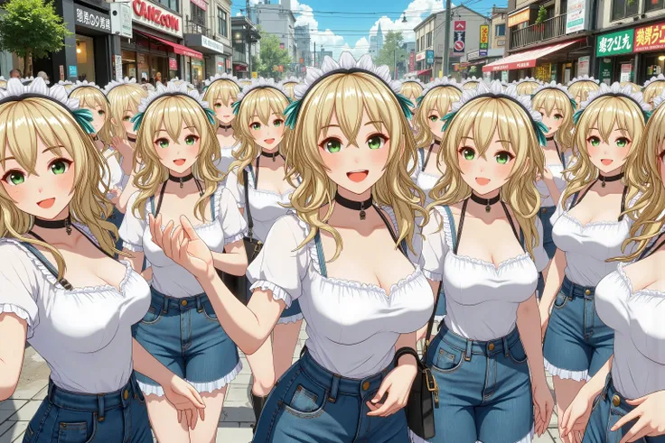(((Myself=Japanese Beautiful Super Clones multiply girls))), (((((Depiction of Super Clones Multiply Girls by Myself Only in a huge crowd))))), (((high quality Animation Art))), (Super Best masterpiece, 16K, best quality, ultra high resolution, The highest...