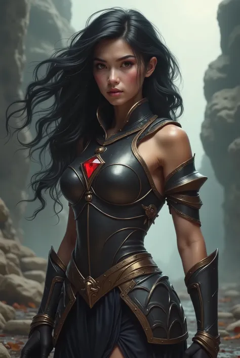 Victori was a graceful 18-year-old girl. SHE HAD A SLENDER BODY, snow-white skin, flushed cheeks earings, , wavy black hair of medium length and light brown eyes that made her striking..
Her expression was intense, revealing a strong and determined p...