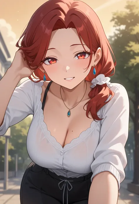 masterpiece,Highest Quality, LATEST ANIME , beautiful mature women who are sexually ,outdoor .safe
