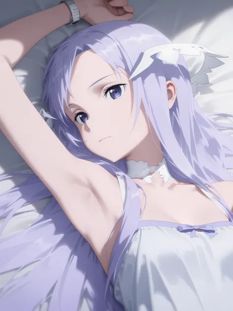 ((Highest Quality, masterpiece,Watch Viewers,armpits)),on back,sword art online,Manager,Quinella,