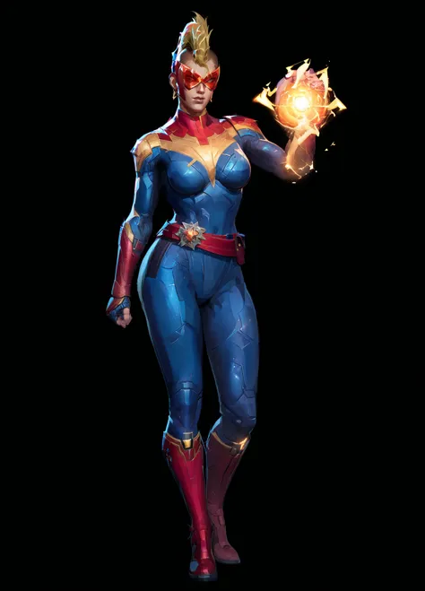 Captain Marvel (Vanguard) — Marvel Rivals Concept
Appearance:
• Body Type: Athletic, strong but lean build (like a battle-hardened Air Force pilot).
• Face: Determined expression with sharp cheekbones, short blond hair slicked back (visible when helmetl...