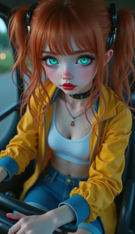 ((RAW Photo), Absurds, (Absurd Resolution)), (Masterpiece, Best Quality), ((Hyperrealism, Photorealistic)), (AI Fantasy), (masterpiece, highest quality, amazing quality), (realistic pupil, blue eyes with luminous green), (beautiful girl, 21 years old, haiz...