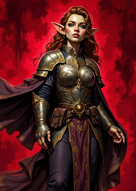 An extremely detailed comic book illustration of a stunningly beautiful extremely curvaceous Gnome from Dungeons and Dragons petite magical folk with big eyes and pointed ears created by gods of invention and illusion seldom seen by other folk due to the g...