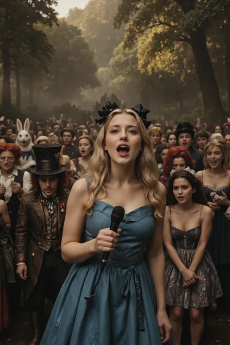 Alice is singing passionately on stage.,
antqgldnCE style, Pussy, aliceinwonderland,
nsfw,
for Adult,
Photorealism,
((A scene from a live-action movie)),
Incredibly detailed,
19th century photo, antique photo, sepia toned photo,
Alice has straight blonde...