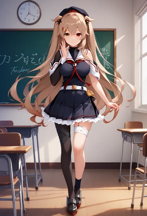 Murasame (KANCOLLE)、(Murayama Nikkantai collection), , score_9, score_8, score_7, source_anime, game CG ,masterpiece, Highest Quality, nsfw, masterpiece,Highest Quality,great quality,very aesthetic, light brown hair, 1 girl, solo, long hair, chest,hair orn...