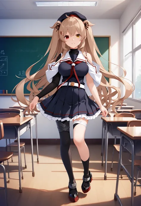 Murasame (KANCOLLE)、(Murayama Nikkantai collection), , score_9, score_8, score_7, source_anime, game CG ,masterpiece, Highest Quality, nsfw, masterpiece,Highest Quality,great quality,very aesthetic, light brown hair, 1 girl, solo, long hair, chest,hair orn...