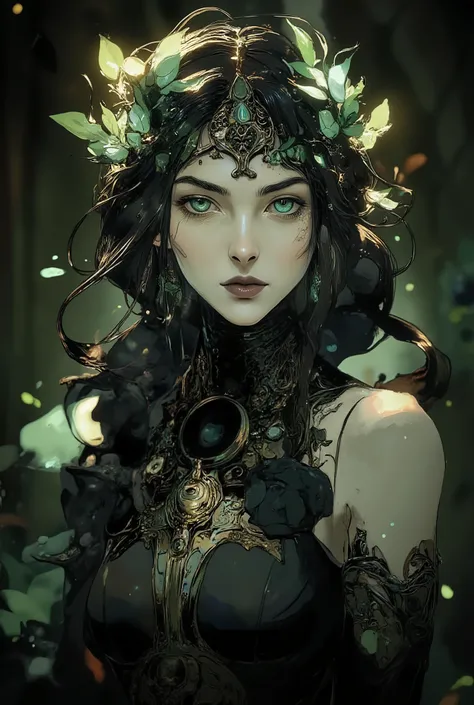 Fragile Elegance: Lilly’s ethereal beauty is mesmerizing, her slender frame, willowy build and graceful movements reminiscent of moonlight and mist. Her skin is ghostly pale, akin to fine porcelain, accentuated by raven-black hair that cascades down her ba...