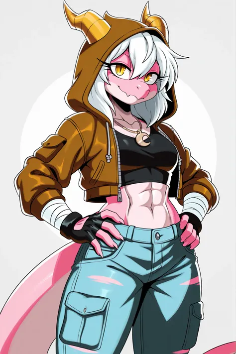 (solo), best quality, high resolution, absurdres, newest, BREAK, (plain white background), (adult), uploaded on danbooru, uploaded on e621, (by sssonic2:1.2), [by r-mk], (medium hair, straight white hair, hair between eyes, feathered bangs), (pink body, ko...