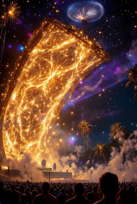Inspired by Galactic Forge / Tropical Cyber / Firefly Laser / Sweat Crystallization / Doomsday Rose Fireworks
Multiplayer, Rock Festival, Rock Band, Electric Guitar, Drums, Microphone, Energetic Performance,
。 The scorching sun melts the gold stage, the gi...