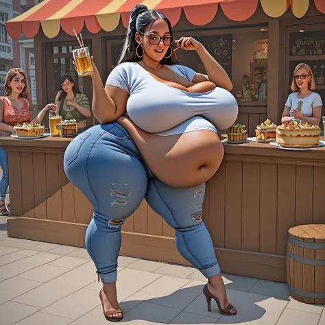 
score_9, score_8_up, score_7_up, ((full body))

At a party setting, she is drunk. Her hair is a mess and clothes are ascue.
Black ethnicity, dark skin, curvy girl, long straight hair, wide hips, tall curvy body, slightly cubby belly ((modest breast)) ((mo...