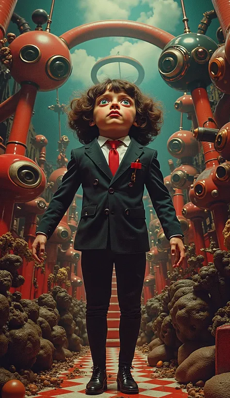Surrealist Psicopop. Intriguing people in the Circus of Horrors. Clockwork Orange film. cinematic. 8K.