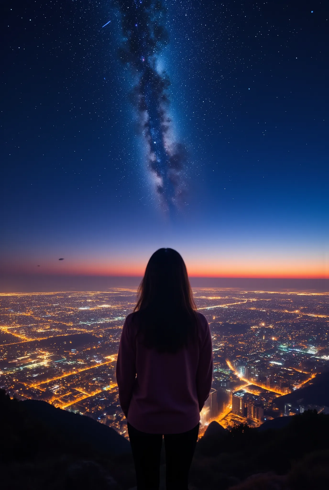 high resolution images of her daughter 、 Panoramic High Resolution Night Views、Spectacular images Beautiful cityscapes、Pre-dawn sky、 Incredibly beautiful night skies 、The stars in the night sky are in perfect harmony with the city( stars are protagonist...