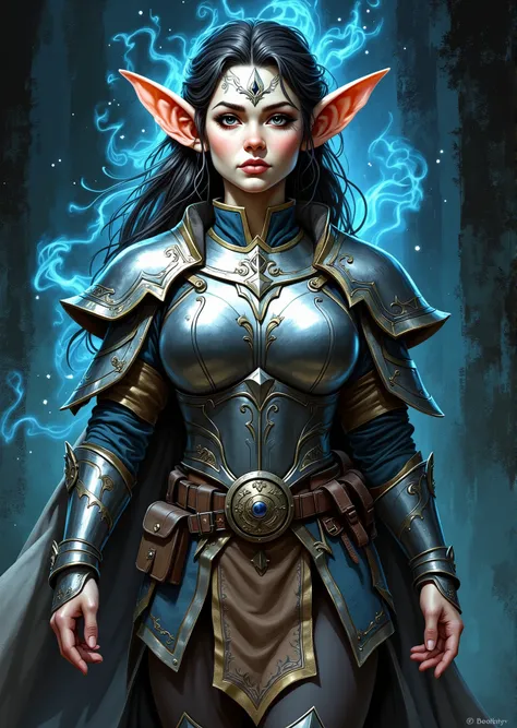 An extremely detailed comic book illustration of a stunningly beautiful extremely curvaceous Gnome from Dungeons and Dragons petite magical folk with big eyes and pointed ears created by gods of invention and illusion seldom seen by other folk due to the g...