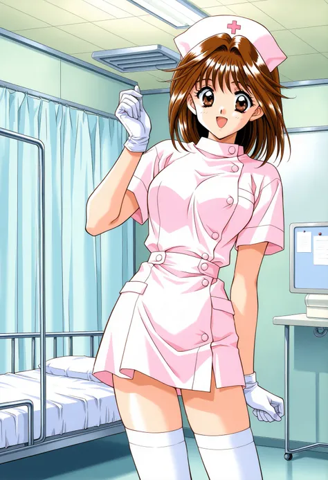 Score_9, score_8_up, score_7_up, source_anime, MochidaMahoko, solo, brown hair, brown eyes, medium hair, breasts, 1990s (style), kadoi aya style, (best quality), (high quality), {masterpiece}, extremely delicate and beautiful, ultra-detailed, beautiful det...