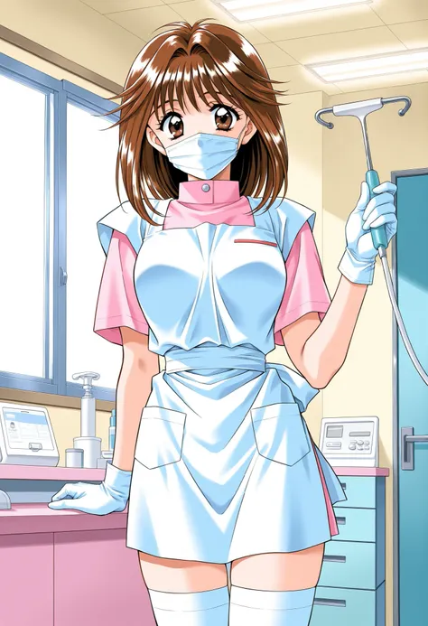 Score_9, score_8_up, score_7_up, source_anime, MochidaMahoko, solo, brown hair, brown eyes, medium hair, breasts, 1990s (style), kadoi aya style, (best quality), (high quality), {masterpiece}, extremely delicate and beautiful, ultra-detailed, beautiful det...