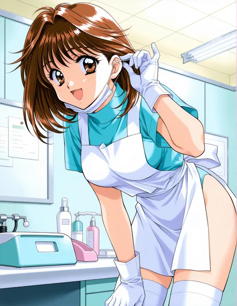 Score_9, score_8_up, score_7_up, source_anime, MochidaMahoko, solo, brown hair, brown eyes, medium hair, breasts, 1990s (style), kadoi aya style, (best quality), (high quality), {masterpiece}, extremely delicate and beautiful, ultra-detailed, beautiful det...