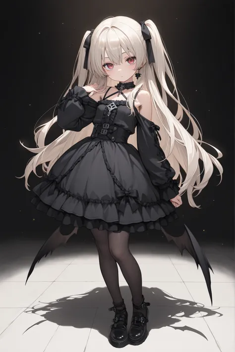 1 girl、Young girl, Gothic ta,oversized, expressionless, Long sleeves,Hide your hands, masterpiece、Highest Quality, full body, Very Detailed,(best quality),((masterpiece)),(high resolution),8K wallpaper,dynamic pose with armpit hair,