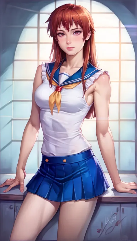 ((masterpiece, highest quality, Highest image quality, High resolution, photorealistic, Raw photo, 8K)), ((Extremely detailed CG unified 8k wallpaper)), (Sakura Kasugano, very hot and sexy, jaw-dropping beauty, perfect proportions, beautiful body, slim bod...