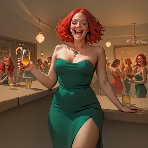 
score_9, score_8_up, score_7_up, ((Create a shoet petite female with vibrant red hair and an emerald dress drunk at a party, in mid laugh) 


 
