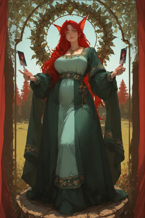 score_9, score_8_up, score_7_up, score_6_up, score_5_up, score_4_up, source_anime , ,(!!sharp long elfs ears!!, !! red hair!!, !!long hair!!, separete bang),green eyes, detailed eyes, well-aligned eyes, 1girl, full body, well drawn green eyes, perfect ey...