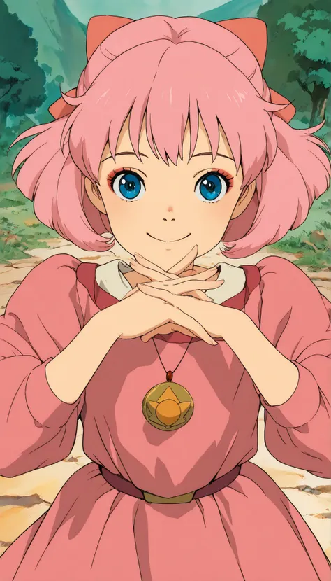 (score_9, score_8_up, score_7_up, , tall_{{x}}, 1 girl, Young Charlotte), (Highly Detailed CG Unit 8K Wallpaper),(Master Part), (Highest Quality), (ultra detail), (best illustration),(Ghibli_style), Cowboy Shots, close up, standing,  Superhero landing on v...