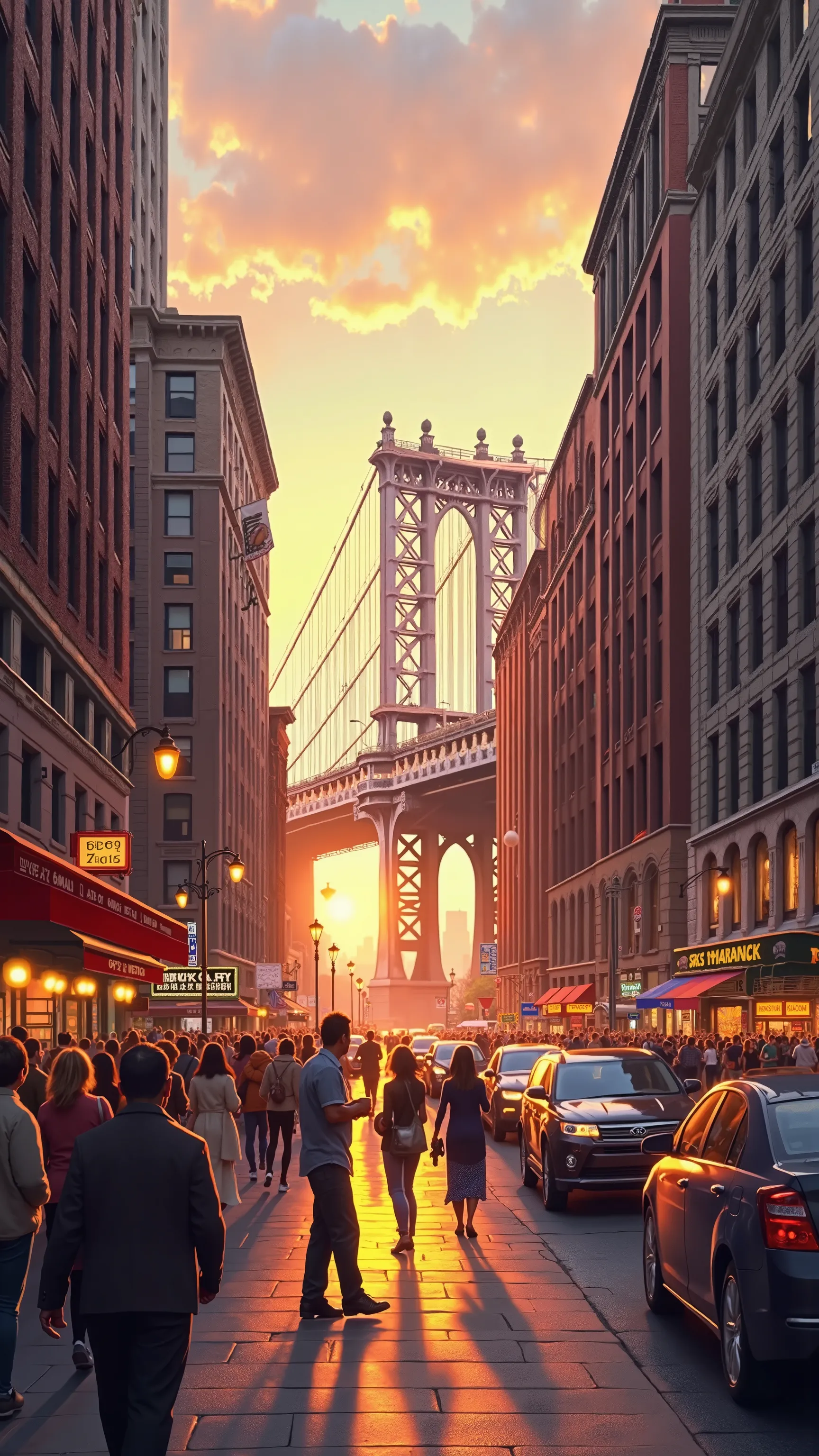 The sunset in New York