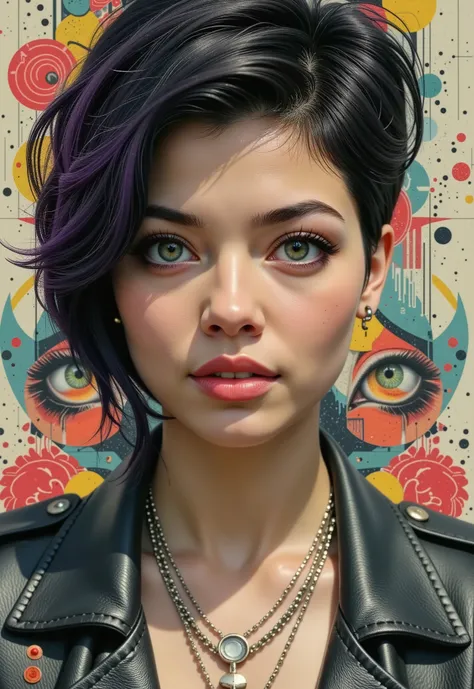 Portrait of a woman with short hair, Futurist avant-garde