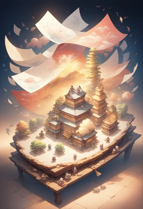 Japanese specters、Azuki bean washing、Expressed with cute characters High resolution、High Quality、Masterpiece、Super Detailed Painting、photorealistic、HDR、Studio Lighting、vivid colors、bokeh、 Texture Like Old Paper 、Azuki bean washingの儀式を行う、adorable expression...