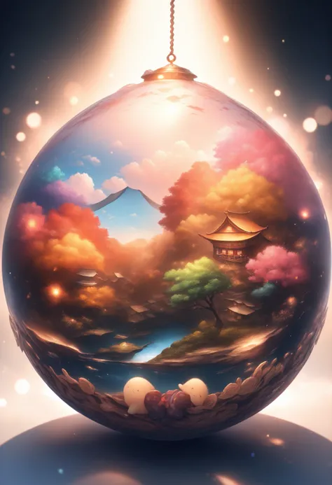 Japanese specters、Azuki bean washing、Expressed with cute characters High resolution、High Quality、Masterpiece、Super Detailed Painting、photorealistic、HDR、Studio Lighting、vivid colors、bokeh、 Texture Like Old Paper 、Azuki bean washingの儀式を行う、adorable expression...