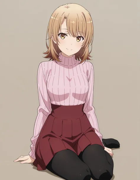 (masterpiece, best quality, official style),ultra detailed,(newest),8k,texture,very aesthetic,, (cowboy shot, anime, Official Illustration
smile,solo,looking at viewer,simple background, school background, standing ,grownd,full body,yokozuwari,
Isshiki ir...