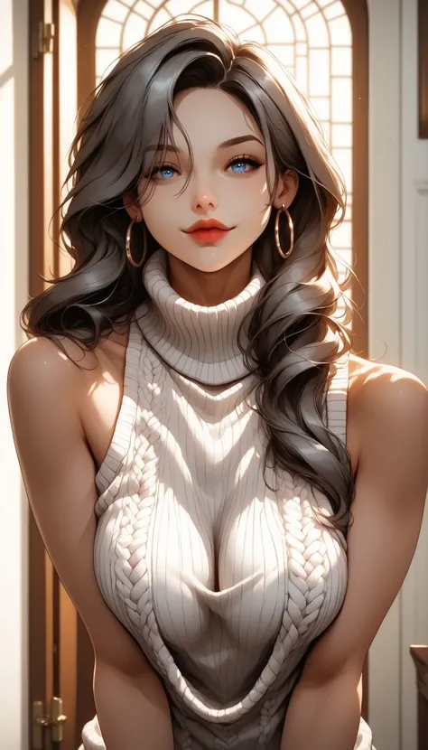 (masterpiece:1.2), (best quality:1.2), ultra detailed, 8k, watercolor, cinematic lighting, volumetric_lighting, rim light, soft shadows, ((forced_perspective)), (Diminishing scale perspective:1.3), (solo, solo_focus, upper_body) BREAK (1girl, (grey_hair:1....