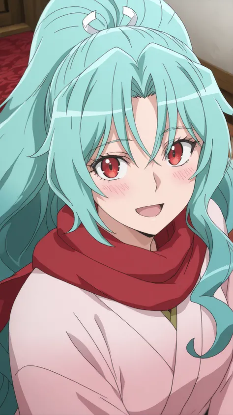 tomoe, tsuki ga michibiku isekai douchuu
High quality ,  best quality , masterpiece,  High Resolution , detailed face( LoRA: tomoe),anatomically correct, detailed hair(LoRA: tomoe) ,anime coloring,
solo, 1 girl,
, long hair, aqua hair, red eyes, ponytail, ...