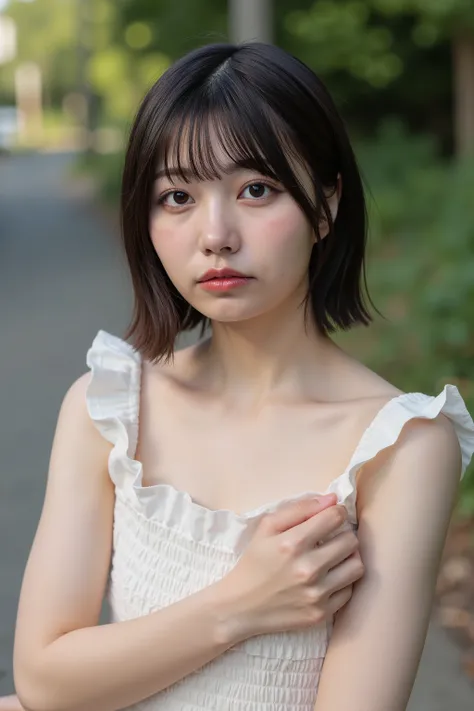 a high resolution photograph of a Japanese young woman, (photo-realistic, realistic, masterpiece, best quality), Intricate details, extremely detailed, ultra high definition, 8k, film grain, lens flare glow, sharp focus, professional lighting, nude shoot, ...
