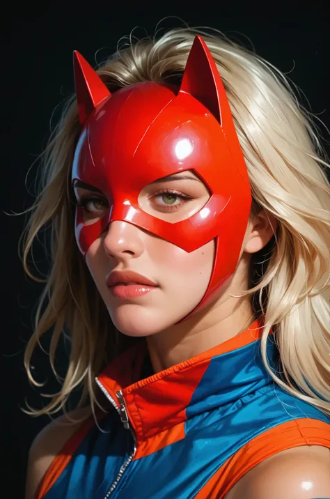 A bunch of superheroes wearing costumes masks in an anime style.