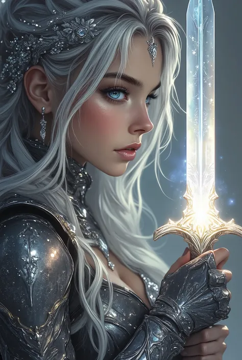 Score_9, score_8_up, score_7_up, ((highest quality)), ((masterpiece)), (be familiar with), Perfect Face, (High definition), (Best Shadow), 8k, cinematic, (Realistic:1.4),dramatic, comic sex art, Luis Royo acrilic drawn style.
This image features a woman wi...