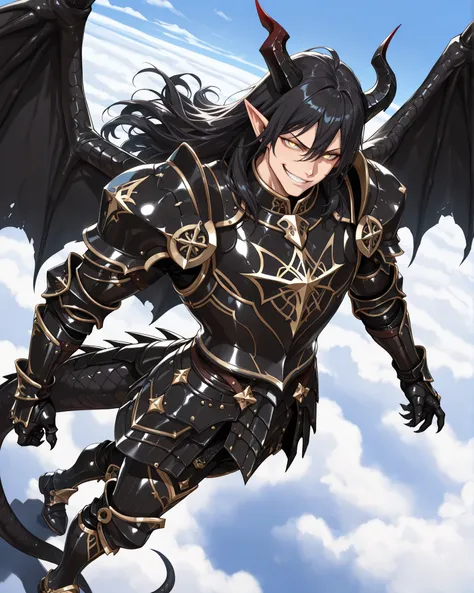 (masterpiece, best quality: 1. 5), (128K Ultra High Resolution), (intricate detail, super detailed, extreme detailed: 1. 5), highres, 8K, CG, (((Anime))), (1 male), lean body, handsome guy, (strong body, masculine), weredragon, (japanese anime style), glos...