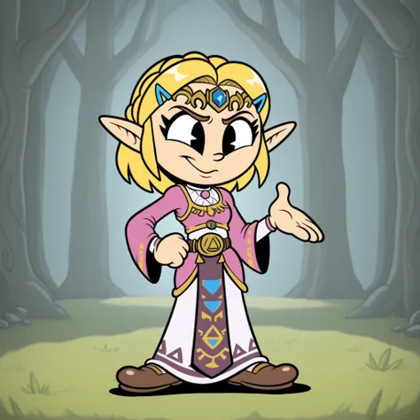 masterpiece, best quality, Rubberhose, toon \(style\ zelda