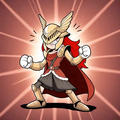 masterpiece, best quality, Rubberhose, toon \(style\), malenia 