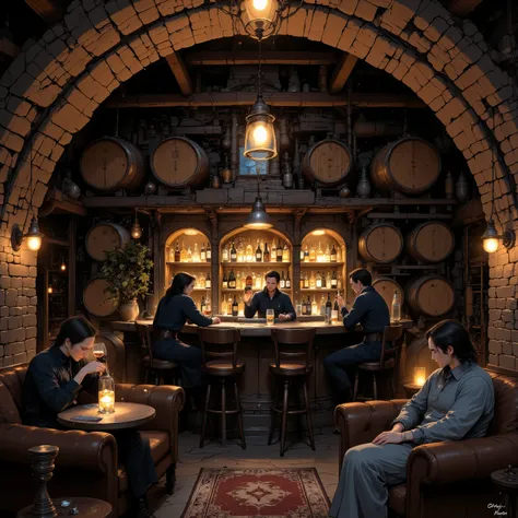 hideout, bar,Winery,階段,underground