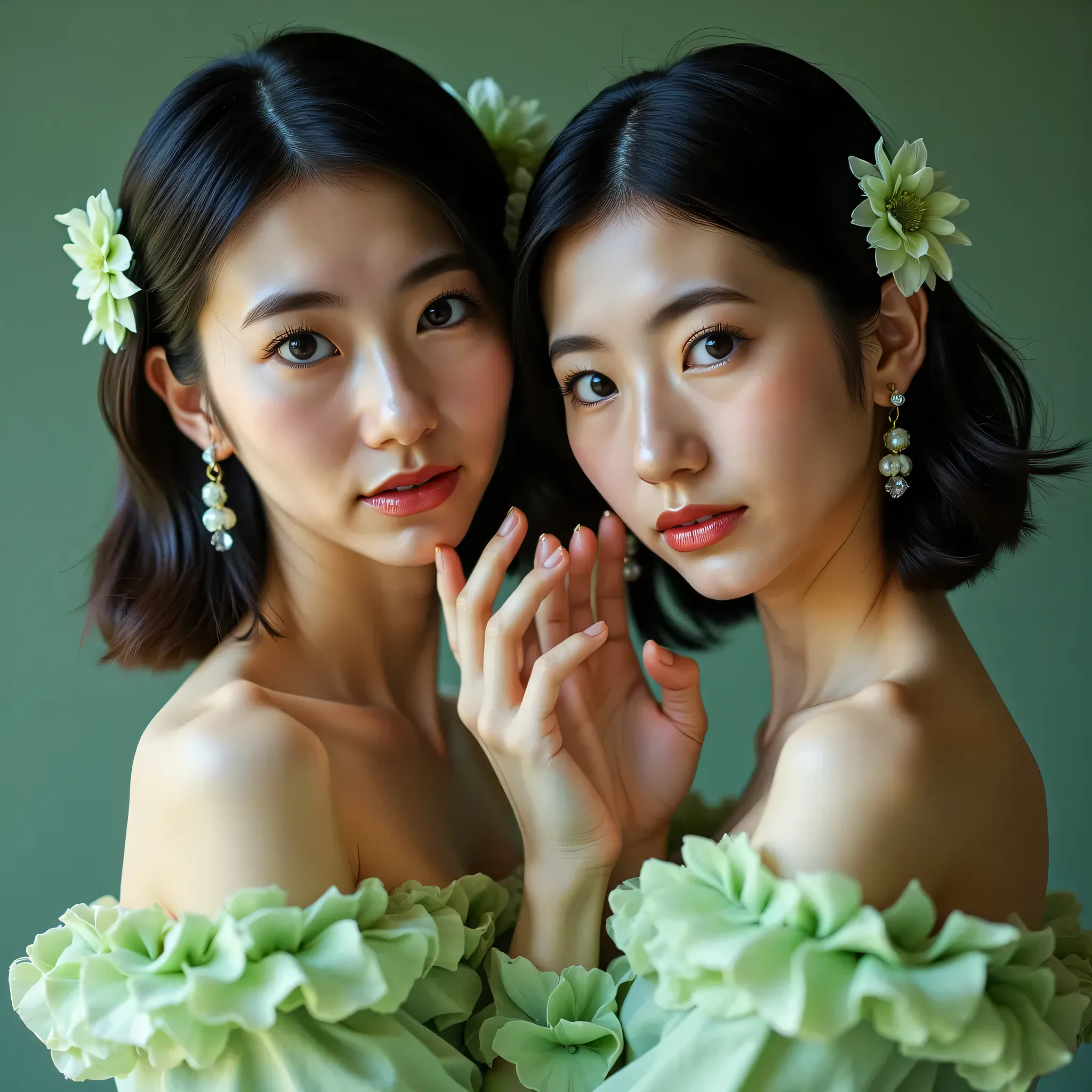 花と微笑み💚
