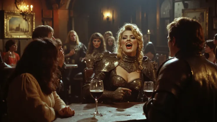 A creepy lean, slutty woman with laughing, lying dead eyes and a half-smirk permanently stitched across her face. Her hard leather armor is slutty flashy and impractical, painted with creepy faces and sluttishly decorated. Beneath her surface charm and sha...