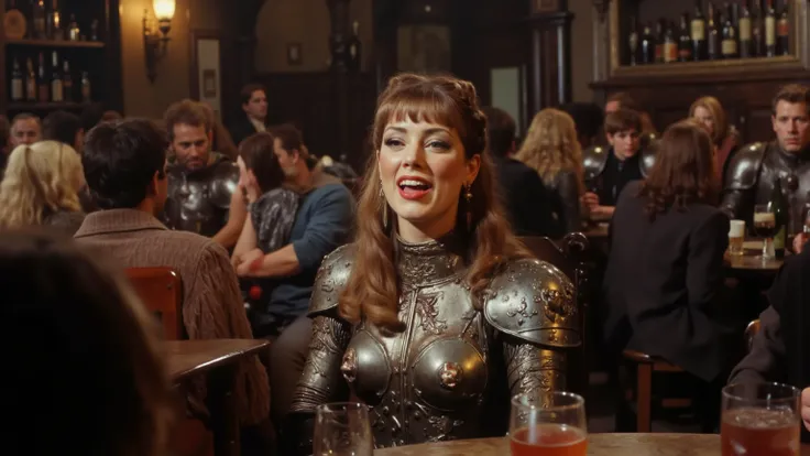A creepy lean, slutty woman with laughing, lying dead eyes and a half-smirk permanently stitched across her face. Her hard leather armor is slutty flashy and impractical, painted with creepy faces and sluttishly decorated. Beneath her surface charm and sha...