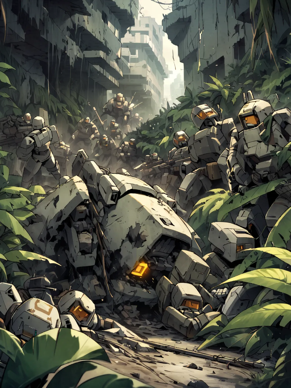 古戦場のロボット兵士
