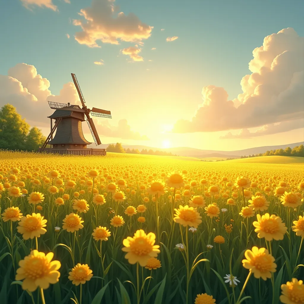 Yellow Field of Flowers