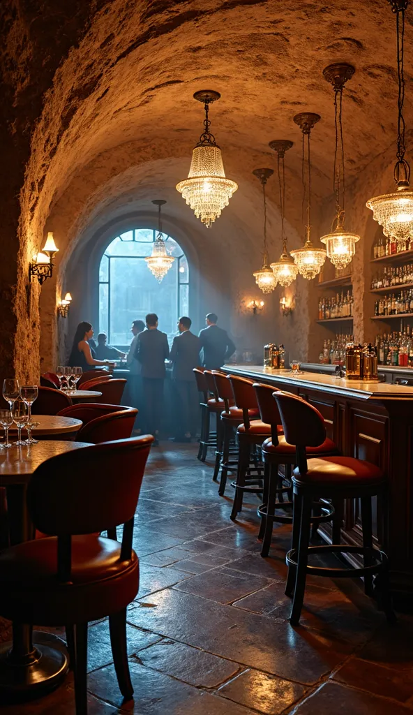 Um bar luxuoso escondido no subsolo