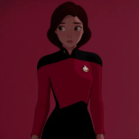 masterpiece, best quality, DisneyClassics disney female in TNG uniform