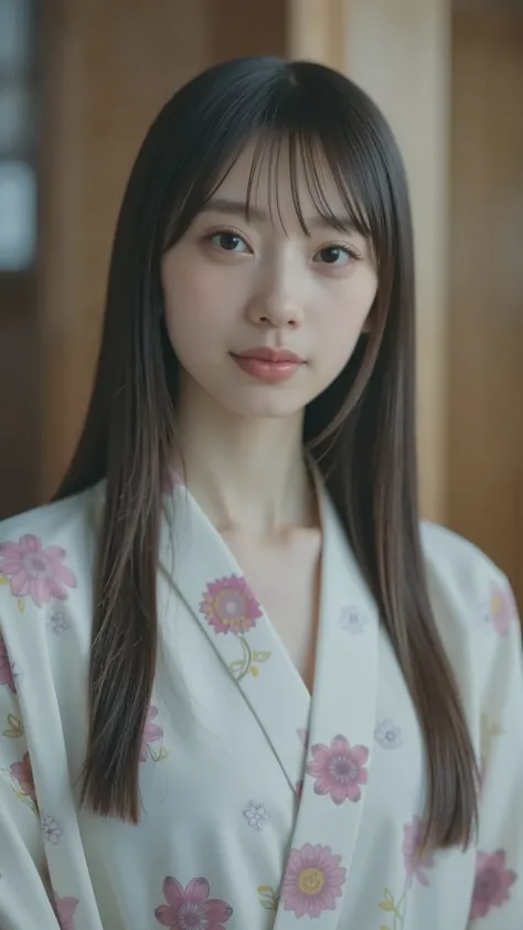 beautiful yukata girl, One young girl, detailed face, realistic textured skin, Perfect Anatomy, perfect fingers, very cute face, Amazing Face and Eyes, highly detailed eyes on garvet, highly detailed face, Fresh, very beautiful figure, Ultra-realistic, hig...