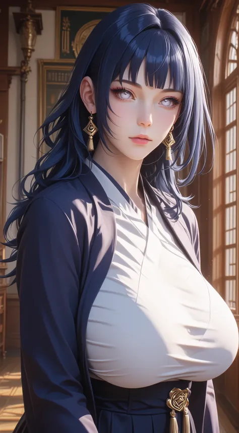 Hyūga _Hinata/Boruto, Dark Blue Hair,White Eyes,Score_8_up, Score_7_up, Score_6_up, Score_5_up, Score_4_up, Tag1, Tag2, Quality_masterpiece, Absurd res, Anatomically correct, Beautiful face, Perfect face, Highly detailed beautiful face and eyes, Attractiv...